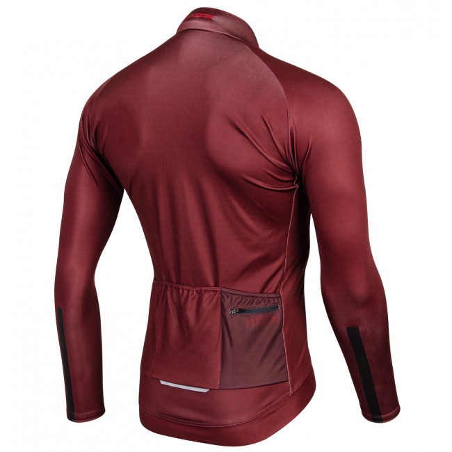 Cycling jersey GRVL, long sleeves, red